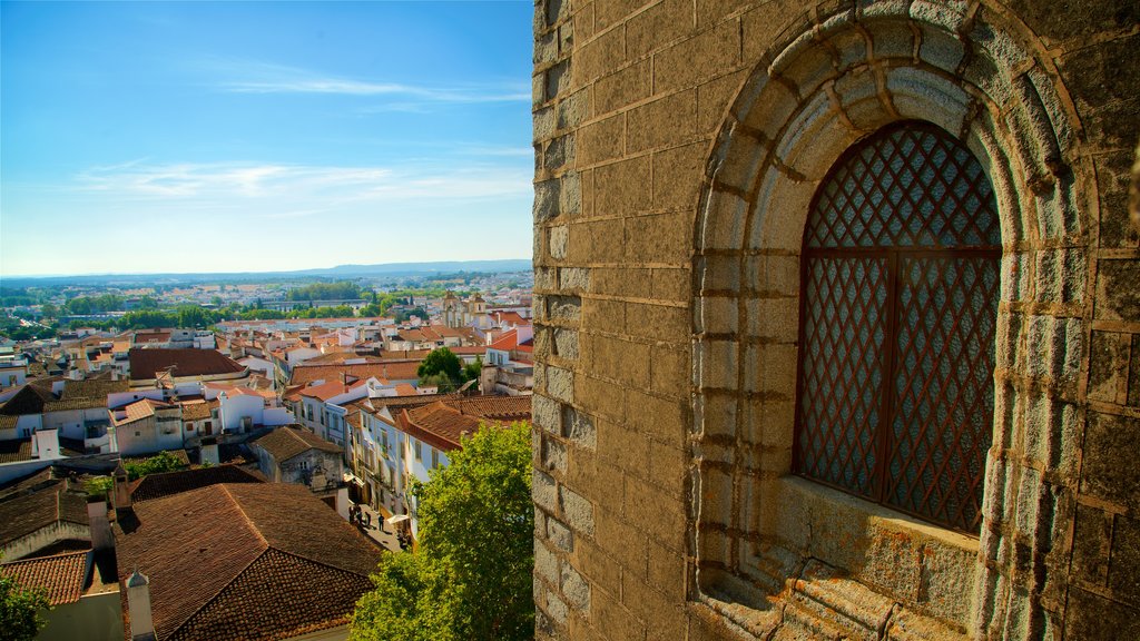 Evora Cathedral featuring a city