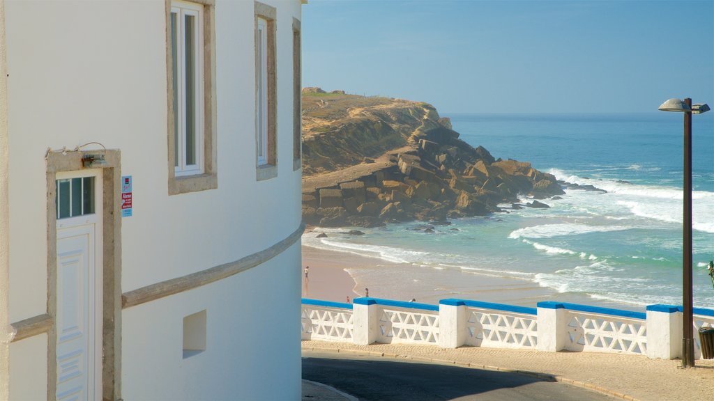 Macas Beach showing rocky coastline, a sandy beach and general coastal views