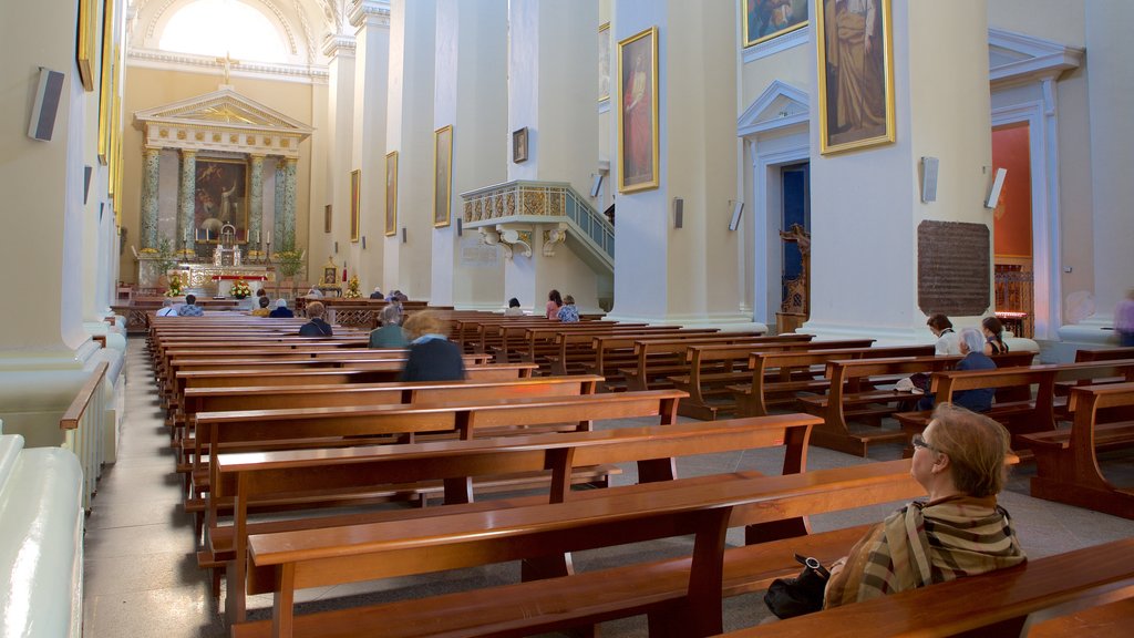 Vilnius Cathedral featuring heritage elements, interior views and a church or cathedral