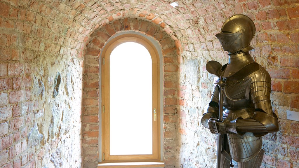 Torre Gediminas que incluye vistas interiores y elementos del patrimonio