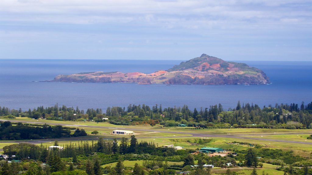 Mount Pitt que incluye imágenes de una isla, vistas de paisajes y vistas generales de la costa