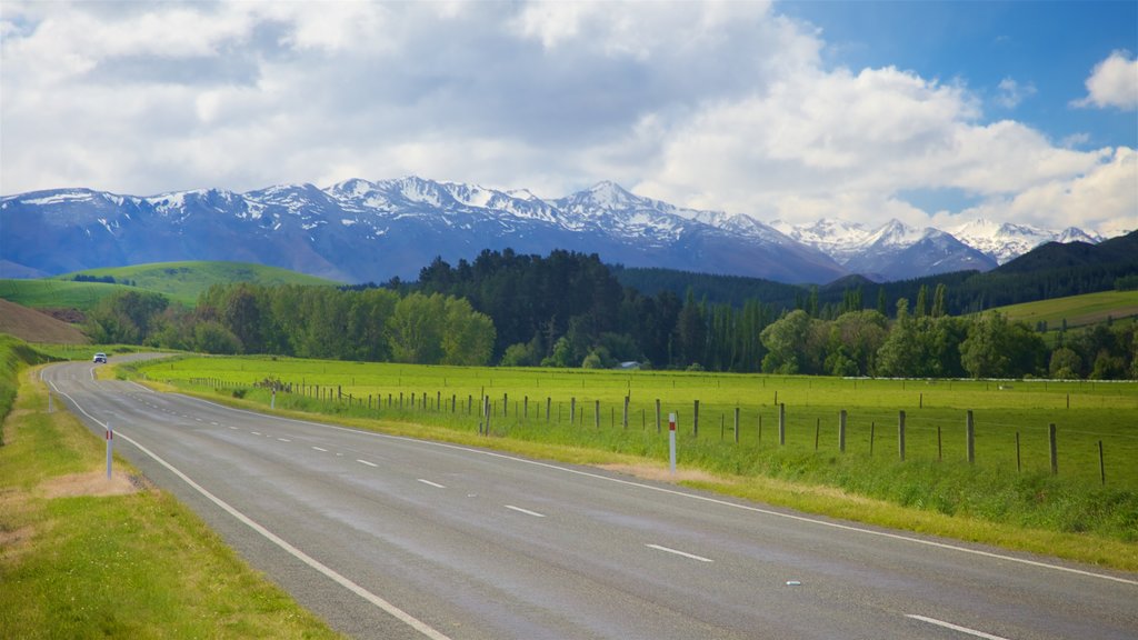 Canterbury which includes landscape views, mountains and tranquil scenes