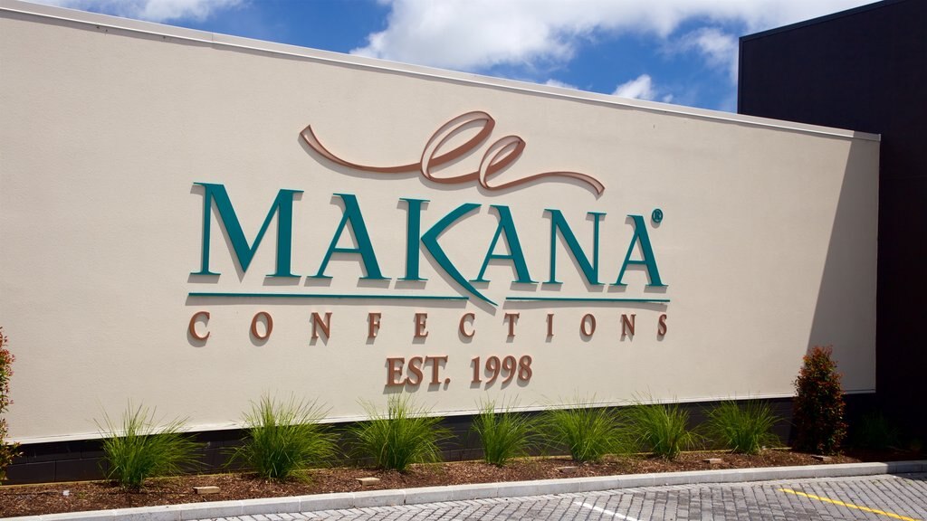 Makana Confections showing signage