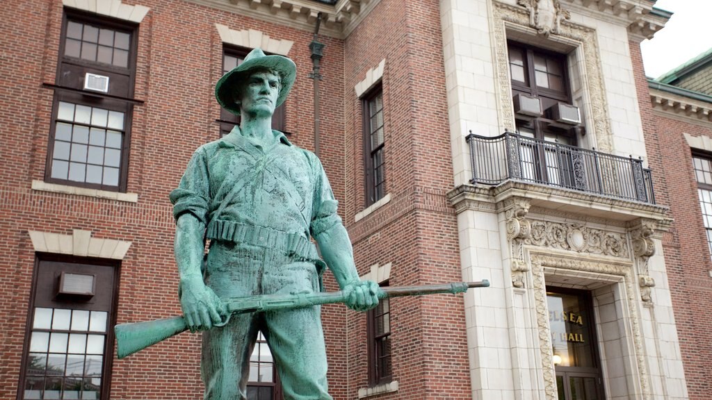 Chelsea caracterizando uma estátua ou escultura