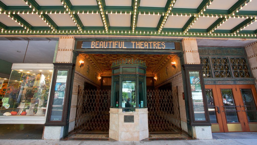 Tampa Theater featuring signage