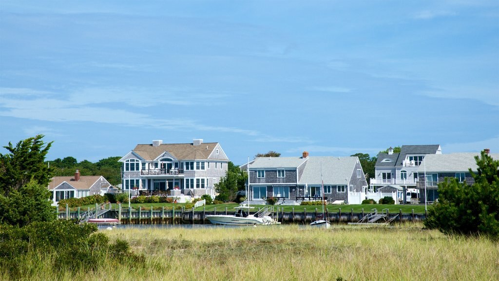 West Dennis Beach featuring a bay or harbor and a house