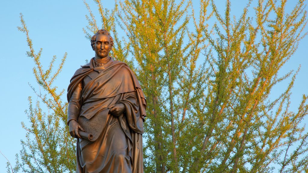 Lafayette Square which includes a statue or sculpture