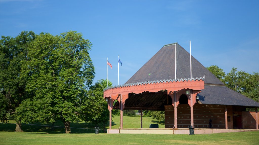 Bushnell Park showing a garden