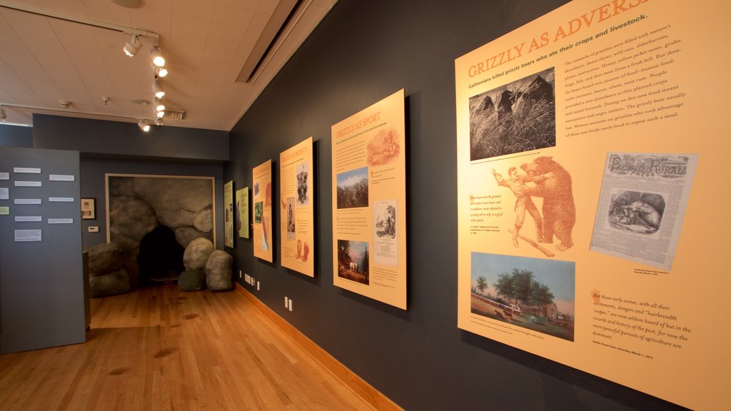 Los Altos History Museum showing interior views and signage