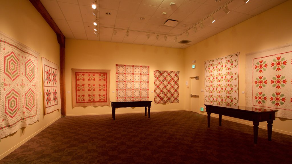 San Jose Museum of Quilts and Textiles featuring heritage elements and interior views