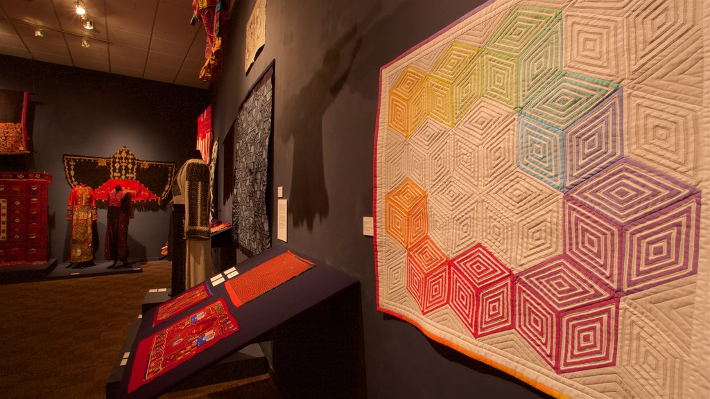 San Jose Museum of Quilts and Textiles which includes heritage elements and interior views