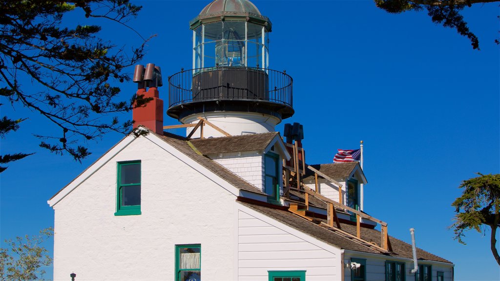 Point Pinos Lighthouse which includes a lighthouse