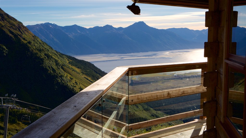 Alyeska Ski Resort showing views, a lake or waterhole and mountains