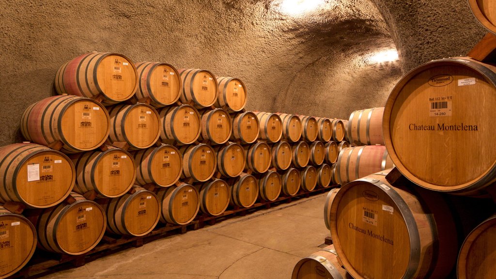 Chateau Montelena Winery showing interior views