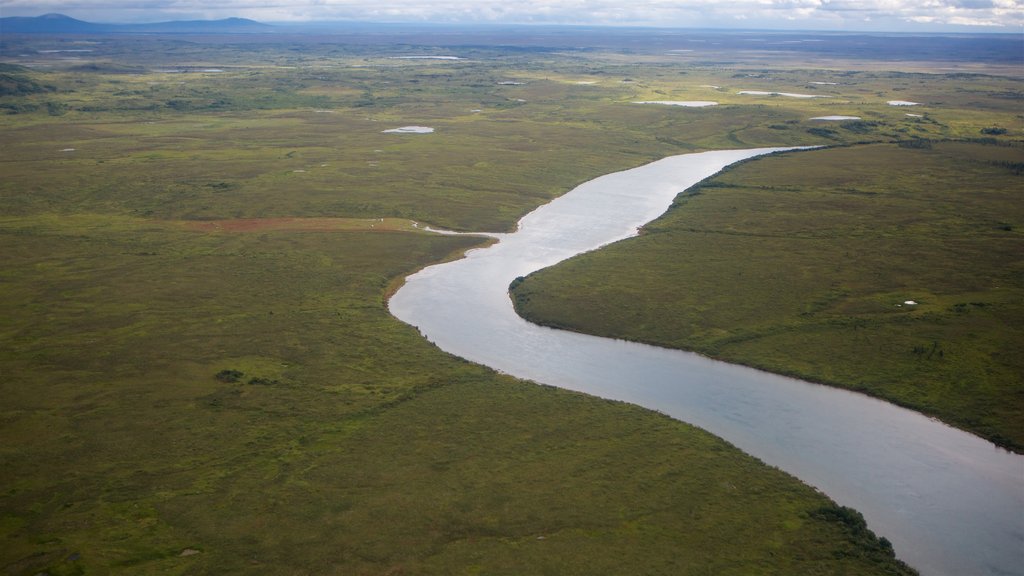 Katmai National Park and Preserve which includes a river or creek, tranquil scenes and landscape views