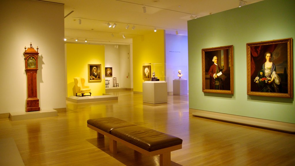 Museo de Arte de Dallas que incluye vistas interiores y arte