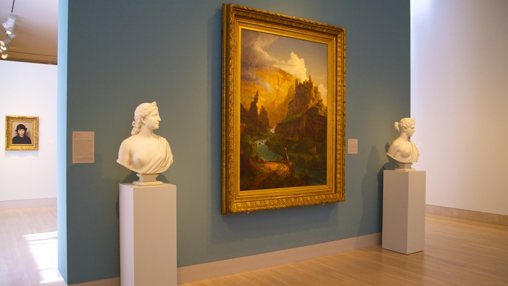 Dallas Museum of Art featuring interior views and art