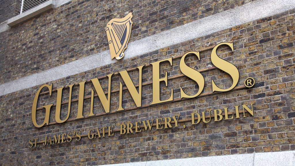 Guinness Storehouse which includes signage