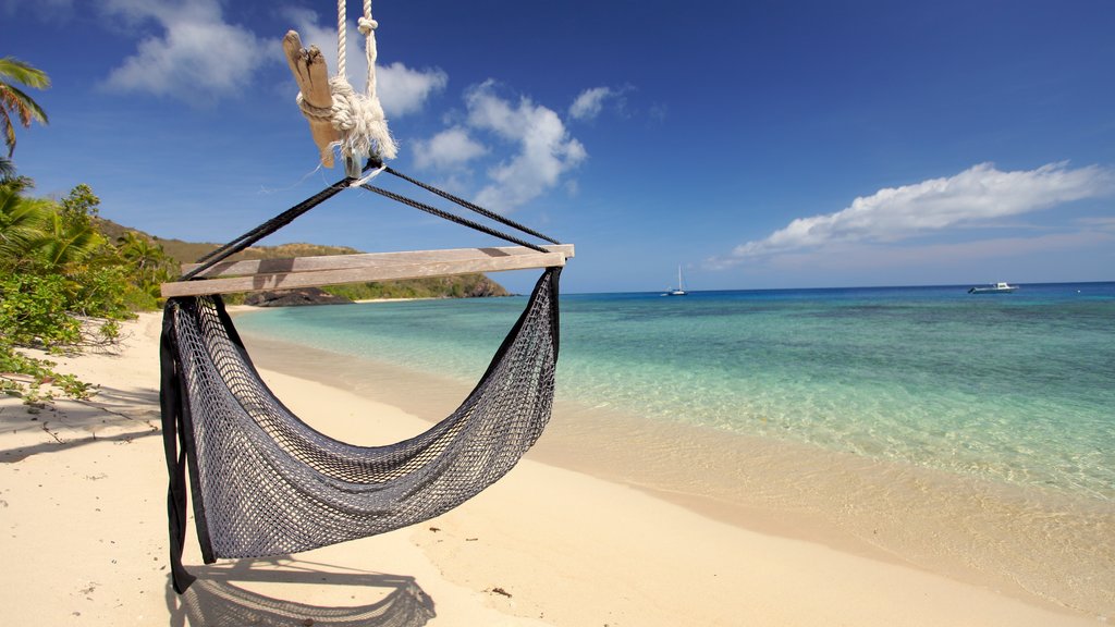 Fiji featuring tropical scenes and a beach