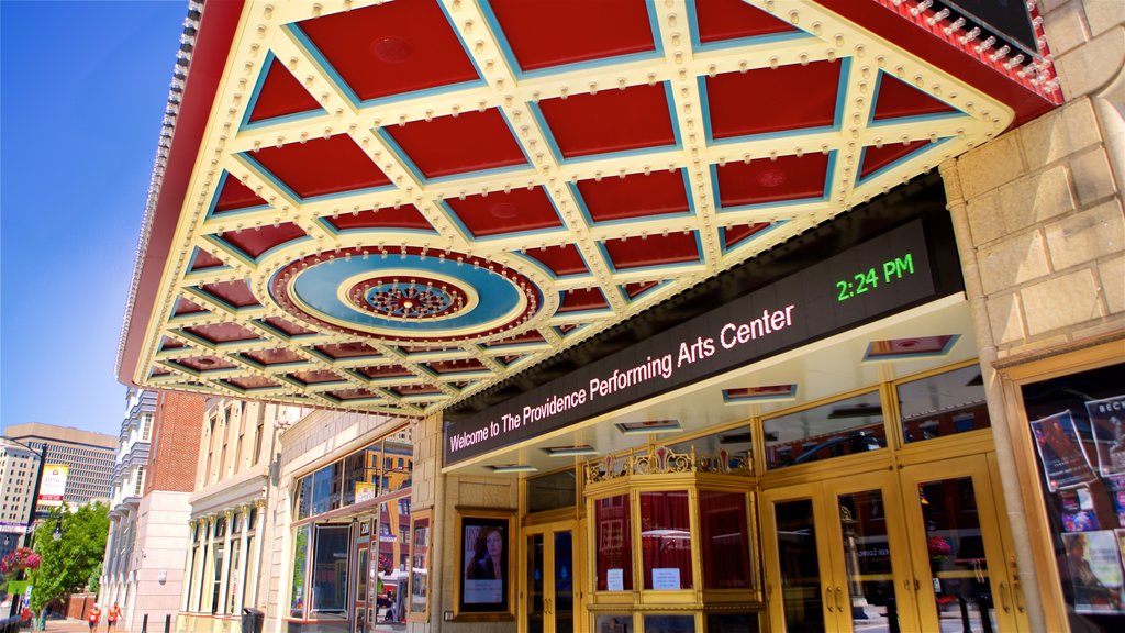 Providence Performing Arts Center featuring signage