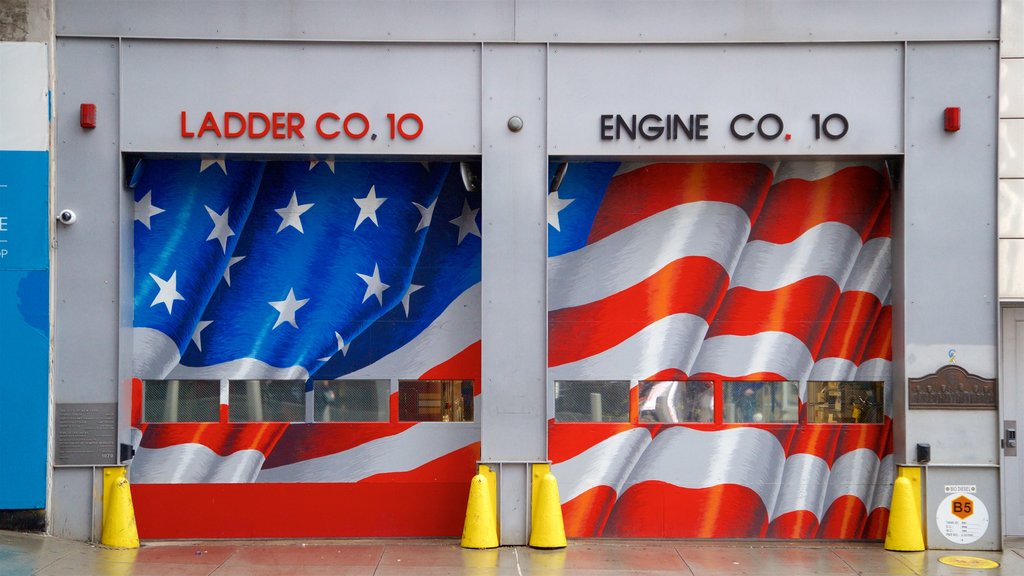 FDNY Memorial which includes signage