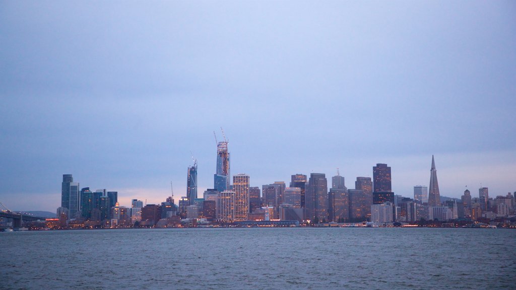 Treasure Island featuring a city, a river or creek and a skyscraper