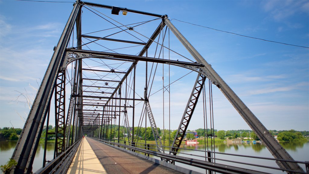 Harrisburg featuring a river or creek and a bridge