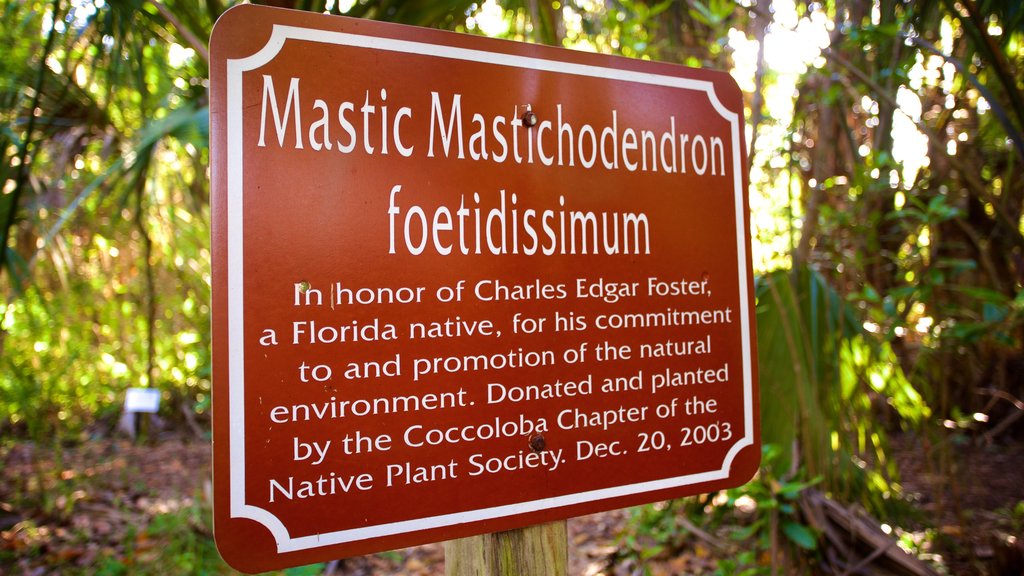 Manatee Park showing signage