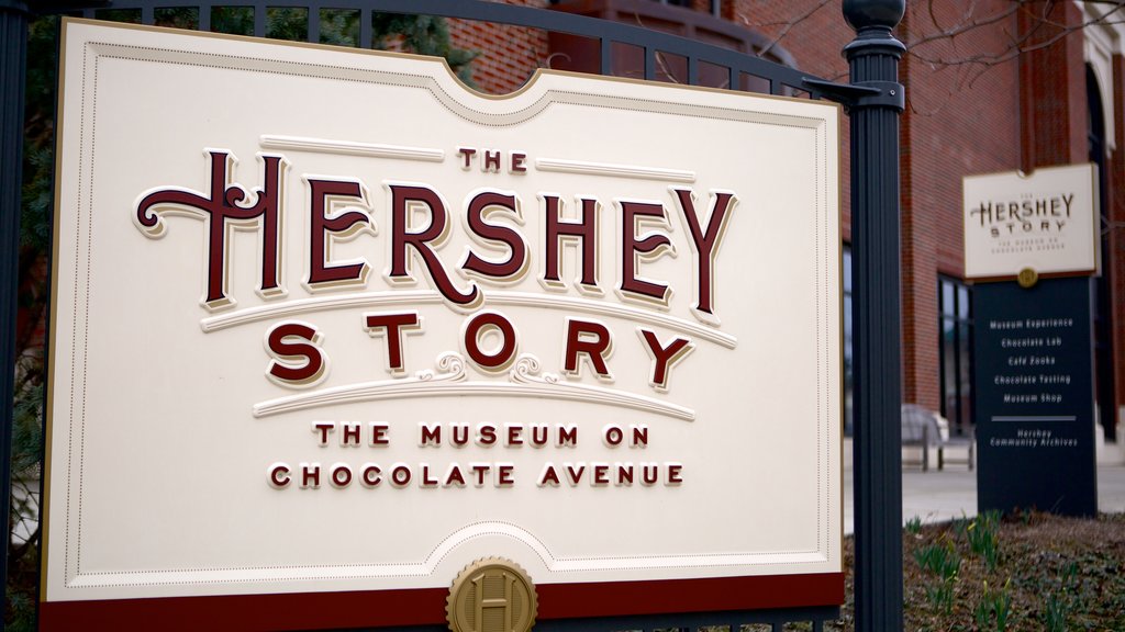 The Hershey Story Museum featuring signage