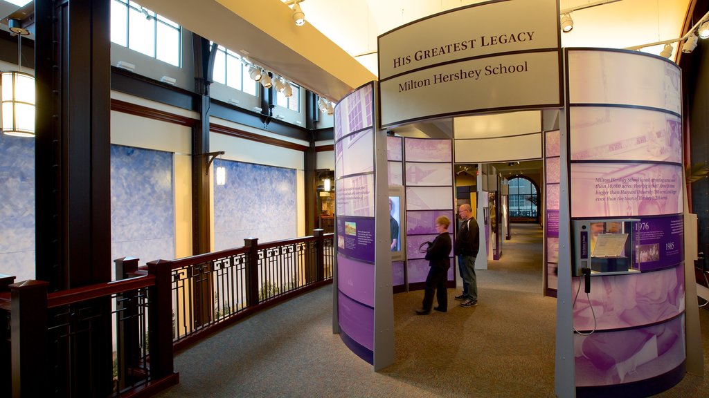 The Hershey Story Museum showing interior views as well as a couple