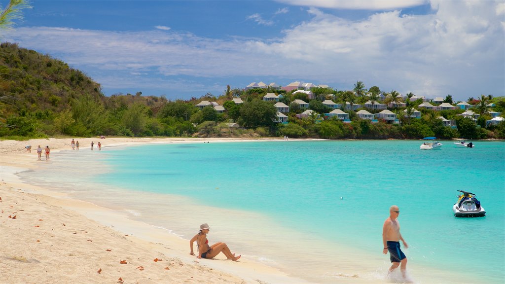 Valley Church Beach which includes a beach, tropical scenes and general coastal views