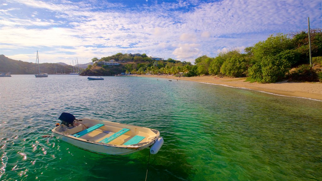 Galleon Beach showing a sandy beach and general coastal views