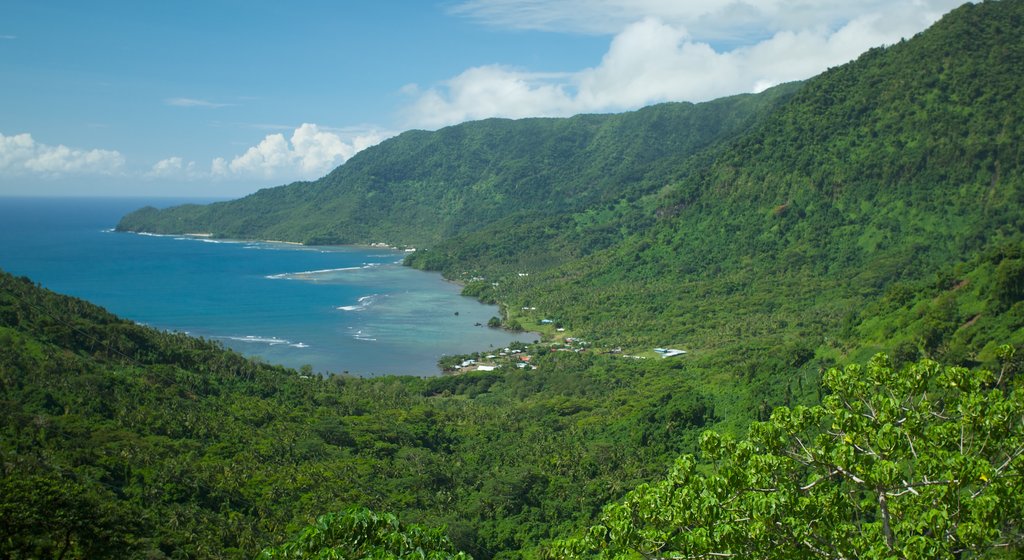 Samoa ofreciendo escenas tranquilas, vistas generales de la costa y vistas de paisajes