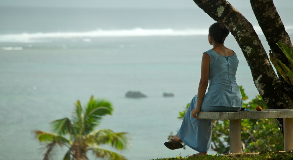 Samoa showing general coastal views as well as an individual female