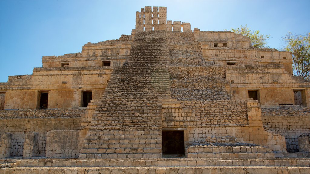 Ruinas de Edzna mostrando patrimonio de arquitectura