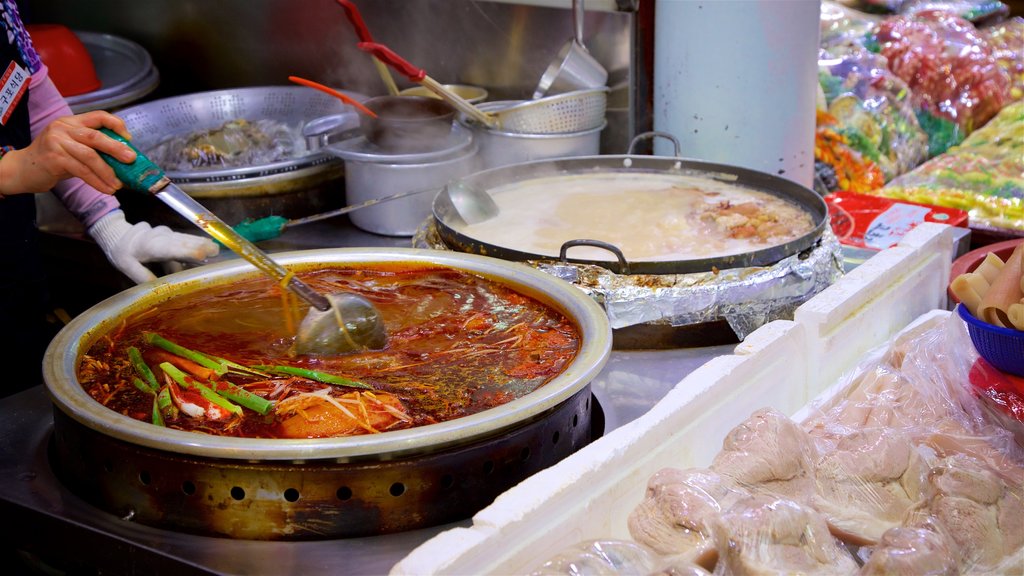 Busan caracterizando comida e mercados