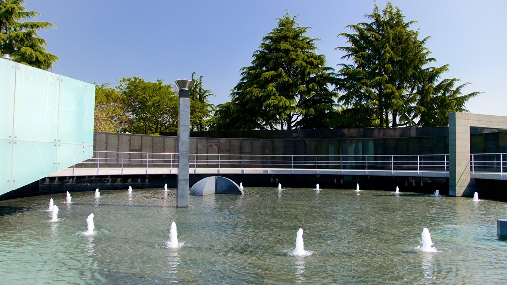 UN Memorial Cemetery yang mencakup air mancur