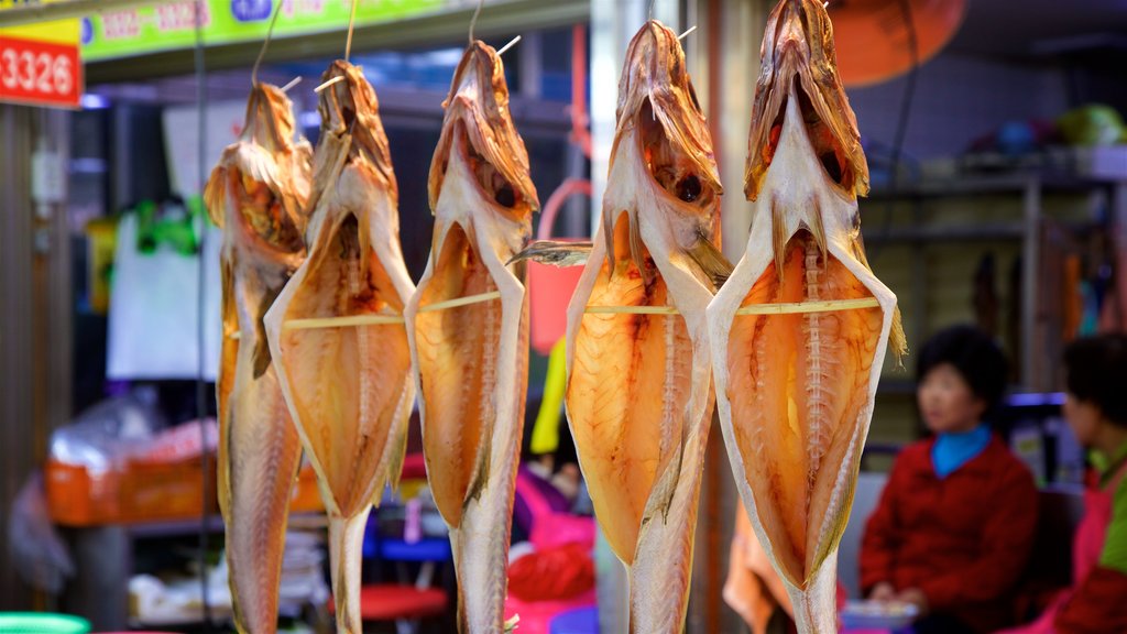 Busan mostrando mercados y comida