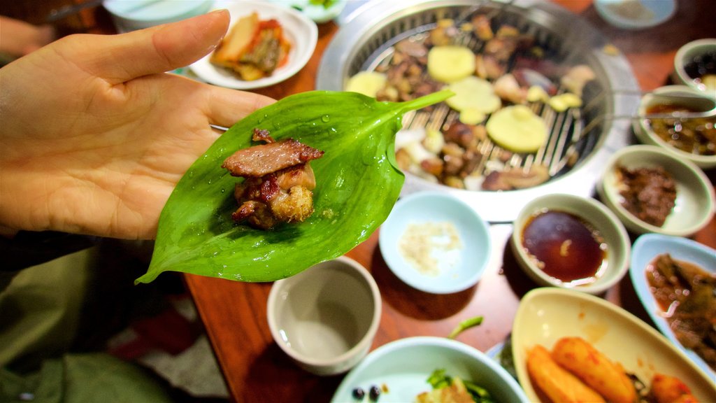 Gangneung showing food and interior views