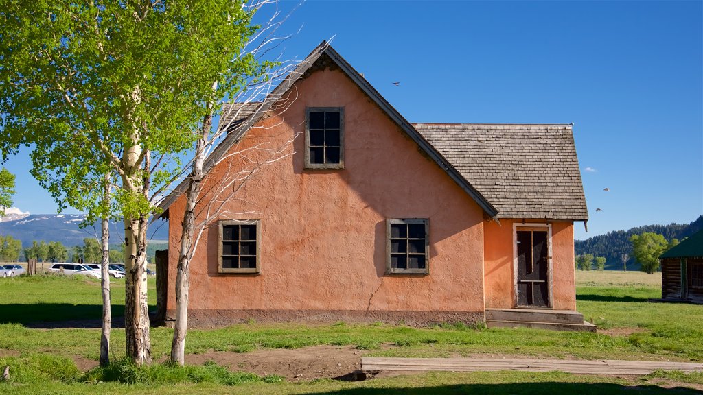 Mormon Row Historic District showing a house and tranquil scenes