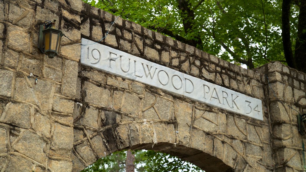 Parque Fulwood mostrando señalización