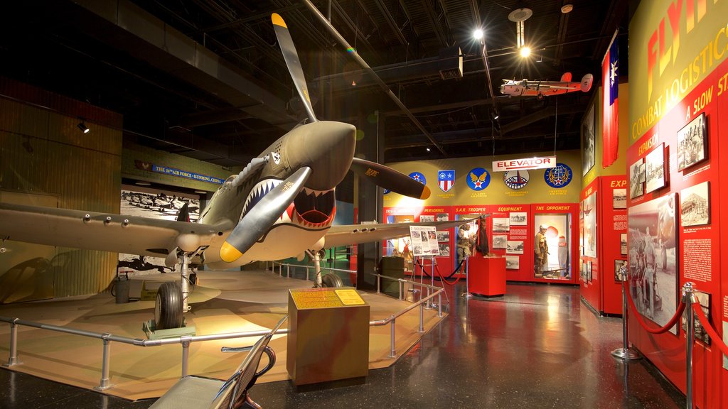 Warner Robins Museum of Aviation featuring interior views