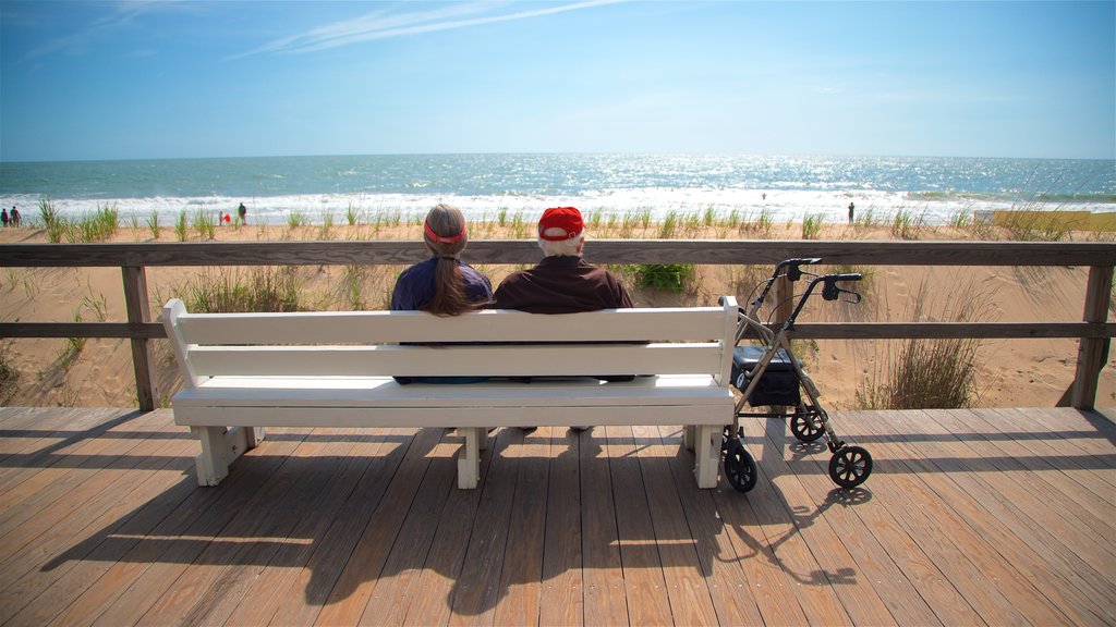 Bethany Beach featuring a sandy beach and general coastal views as well as a couple