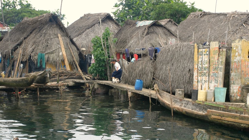 Panama which includes a bay or harbour and general coastal views