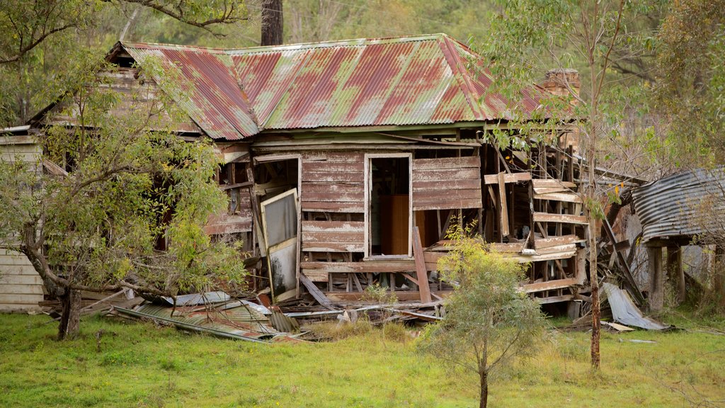 Hunter Valley mostrando ruínas de edifício e elementos de patrimônio