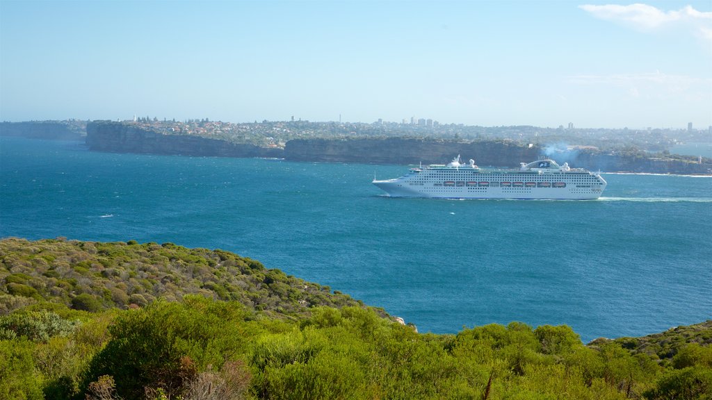 Manly which includes rugged coastline, a city and a river or creek