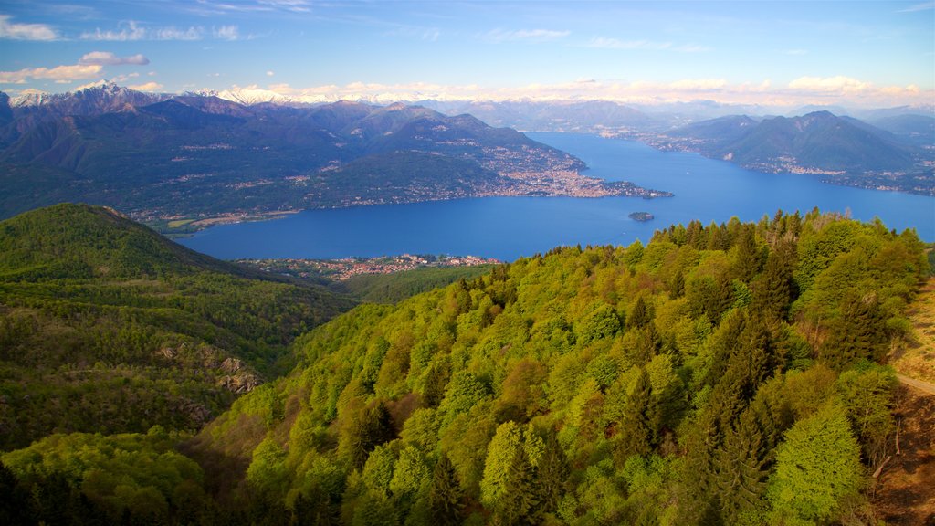 Funivia Stresa-Alpino-Mottarone mostrando cenas tranquilas, montanhas e paisagem