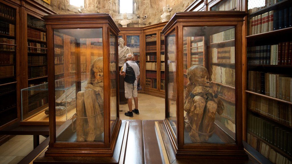 Convento do Carmo & Museu Arqueológico which includes interior views and heritage elements as well as an individual male