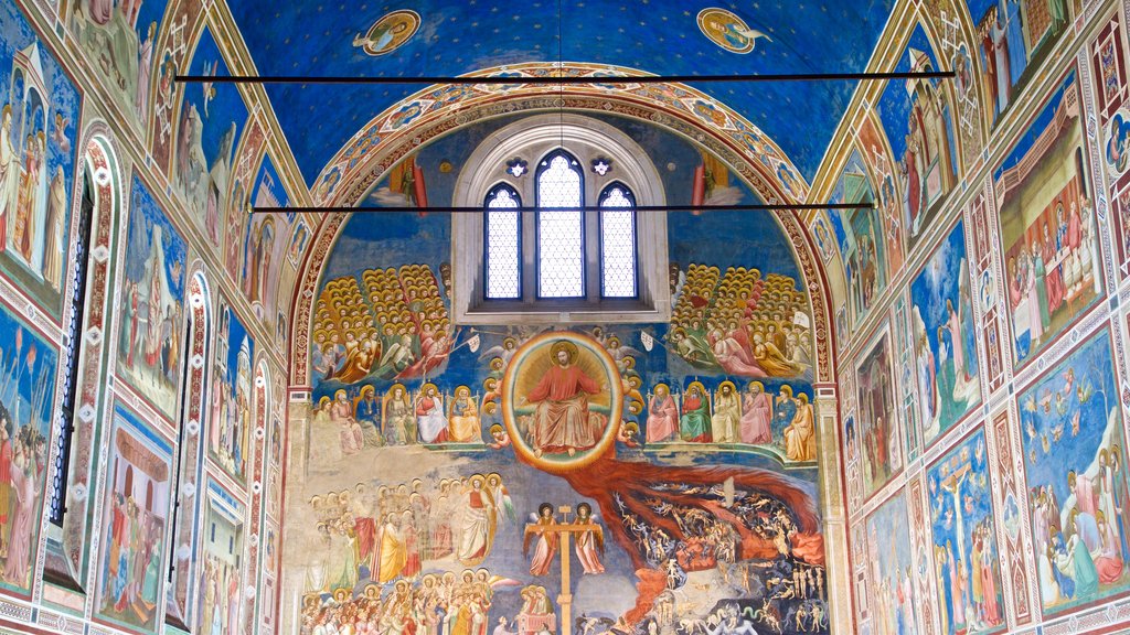 Scrovegni Chapel featuring religious aspects, a church or cathedral and art