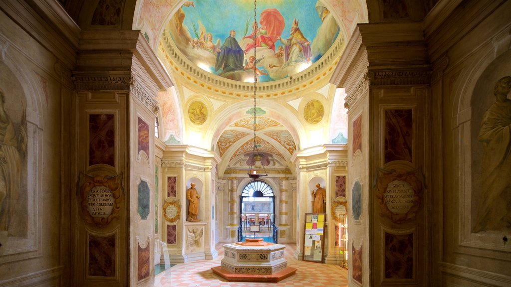 Basilica of St. Giustina showing interior views, art and heritage elements